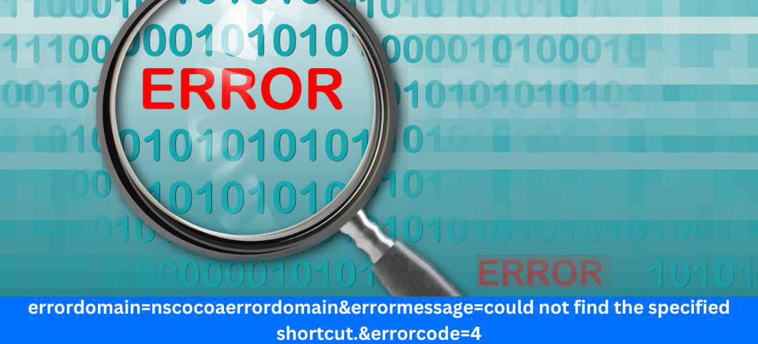 errordomain=nscocoaerrordomain&errormessage=could not find the specified shortcut.&errorcode=4